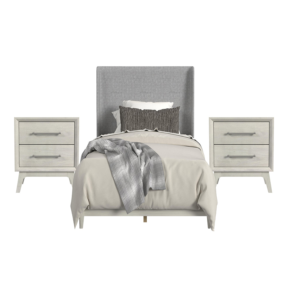 Picket House Furnishings - Clare Twin Uph 3PC Bedroom Set in Almond - B-13000-6-TUB-NS2 view 1