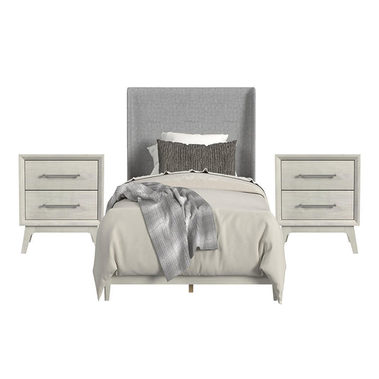 Picket House Furnishings - Clare Twin Uph 3PC Bedroom Set in Almond - B-13000-6-TUB-NS2 view 1