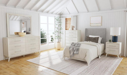 Picket House Furnishings - Clare Twin UPH Bed with Grey Fabric in Almond - B-13000-6-TUB veiw 5