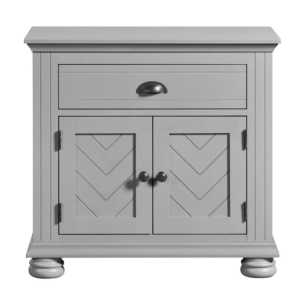 Picket House Furnishings -  Conaughey 1-Drawer Nightstand in Grey - B-9340-3-NS veiw 2