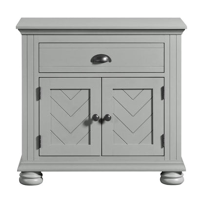 Picket House Furnishings -  Conaughey 1-Drawer Nightstand in Grey - B-9340-3-NS veiw 2