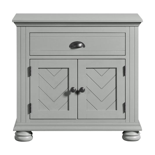 Picket House Furnishings -  Conaughey 1-Drawer Nightstand in Grey - B-9340-3-NS veiw 2
