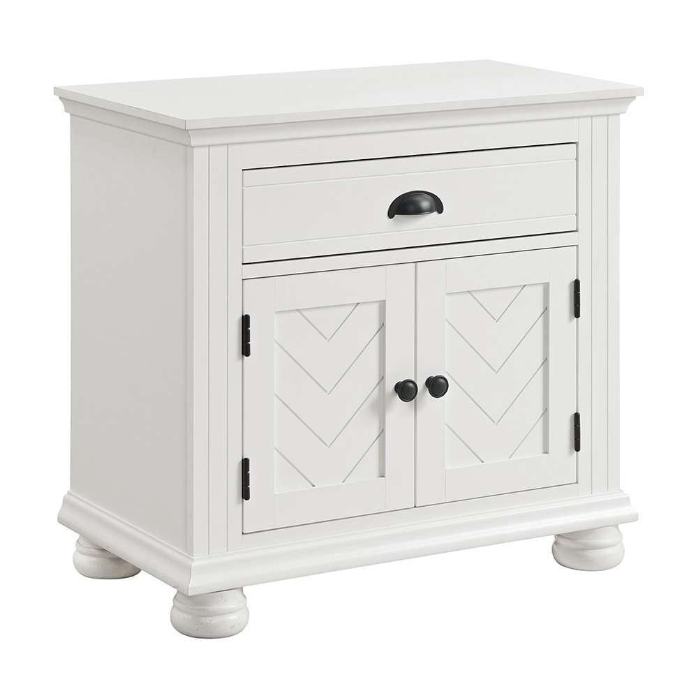 Picket House Furnishings - Conaughey 1-Drawer Nightstand in White - B-9340-7-NS veiw 1