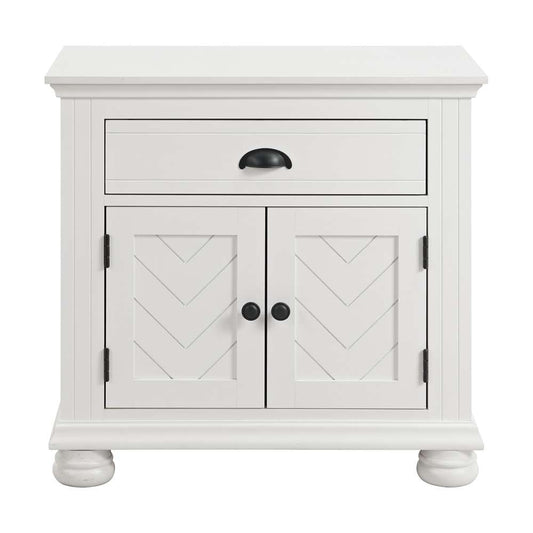 Picket House Furnishings - Conaughey 1-Drawer Nightstand in White - B-9340-7-NS veiw 2