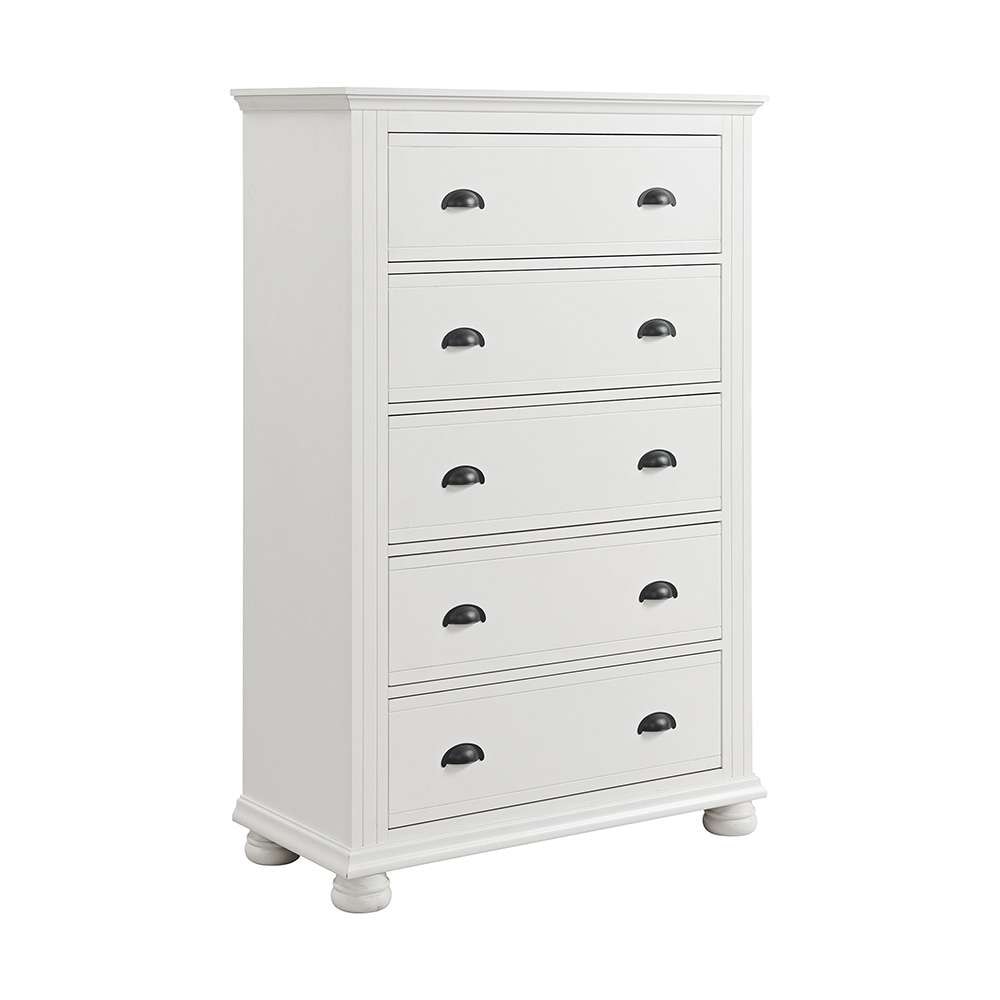 Picket House Furnishings - Conaughey 5-Drawer Chest in White - B-9340-7-CH veiw 1