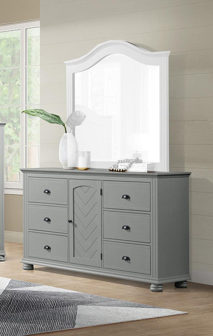 Picket House Furnishings -  Conaughey 6-Drawer Dresser in Grey - B-9340-3-DR veiw 3