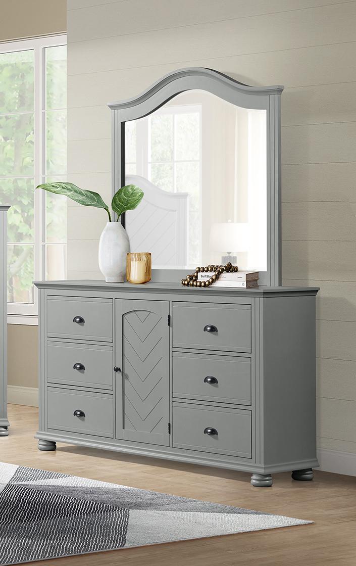 Picket House Furnishings -  Conaughey Dresser and Mirror Set in Grey - B-9340-3-DRMR veiw 3