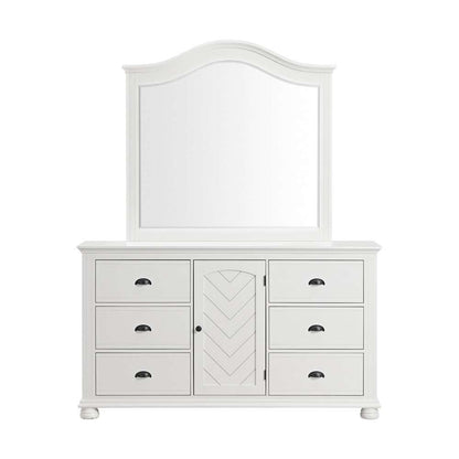 Picket House Furnishings - Conaughey Dresser and Mirror Set in White - B-9340-7-DRMR veiw 3