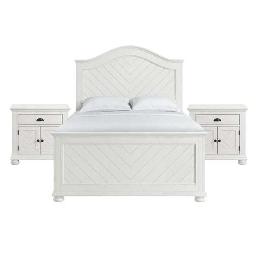 Picket House Furnishings - Conaughey Full 3PC Bedroom Set in White - B-9340-7-FB-NS2 view 1