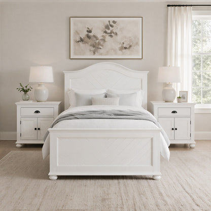 Picket House Furnishings - Conaughey Full 3PC Bedroom Set in White - B-9340-7-FB-NS2 view 3