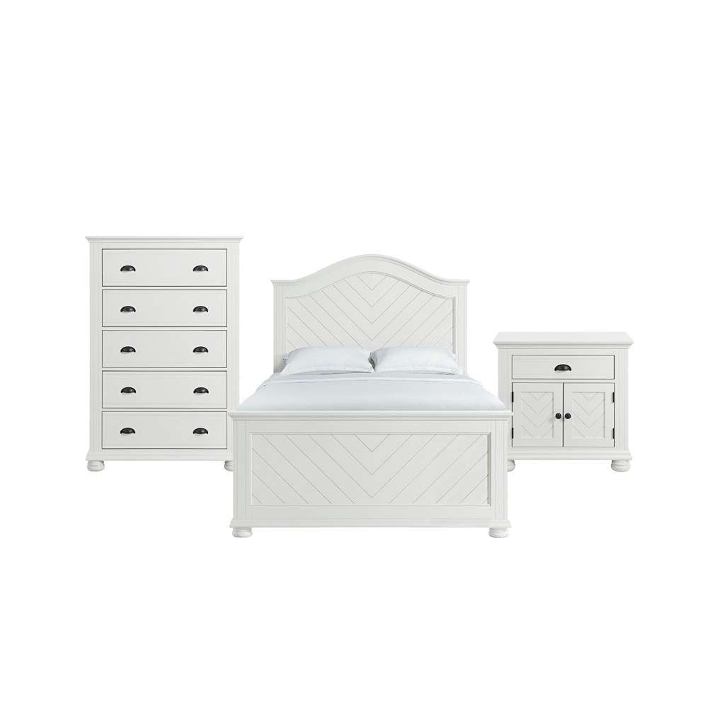 Picket House Furnishings - Conaughey Full Panel 3PC Bedroom Set in White - B-9340-7-FB-3PC veiw 1