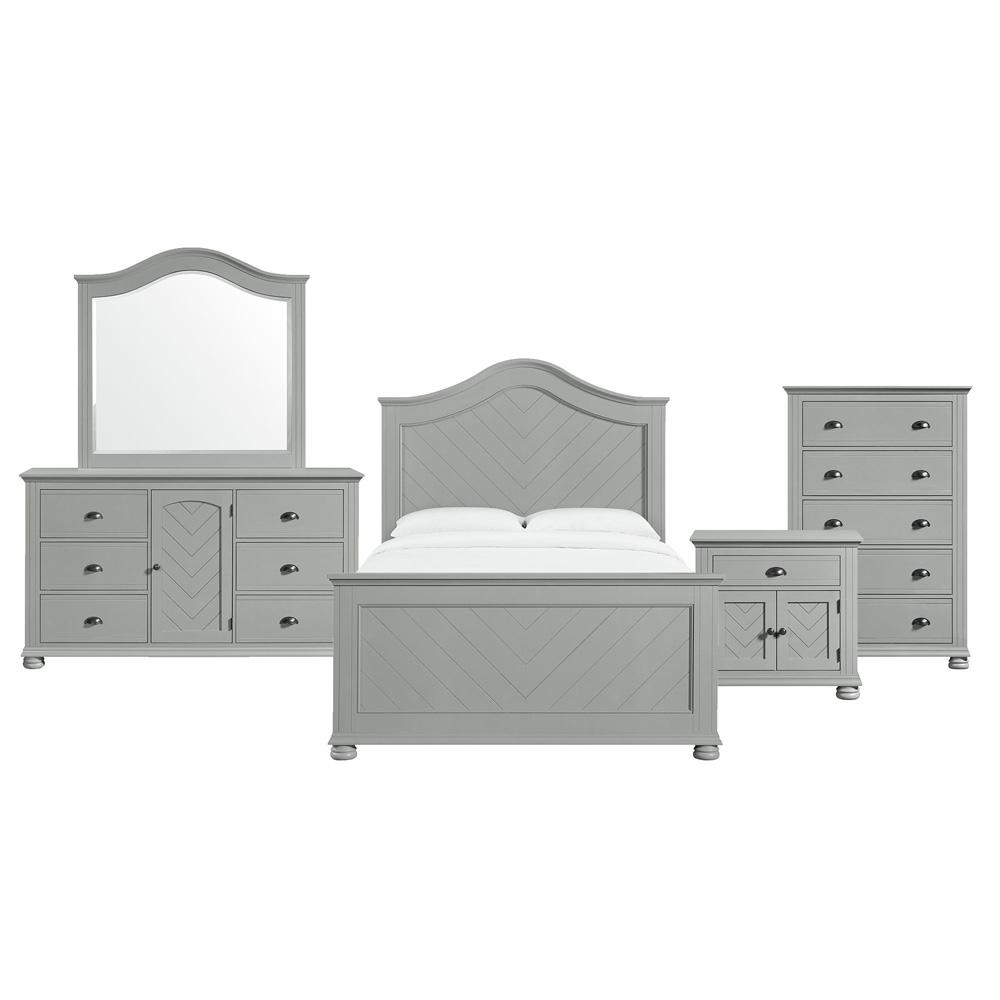 Picket House Furnishings -  Conaughey Full Panel 5PC Bedroom Set in Grey - B-9340-3-FB-5PC veiw 1