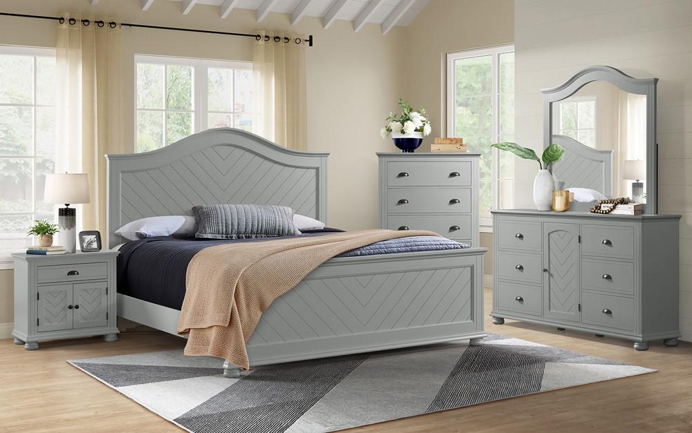 Picket House Furnishings -  Conaughey Full Panel 5PC Bedroom Set in Grey - B-9340-3-FB-5PC veiw 6