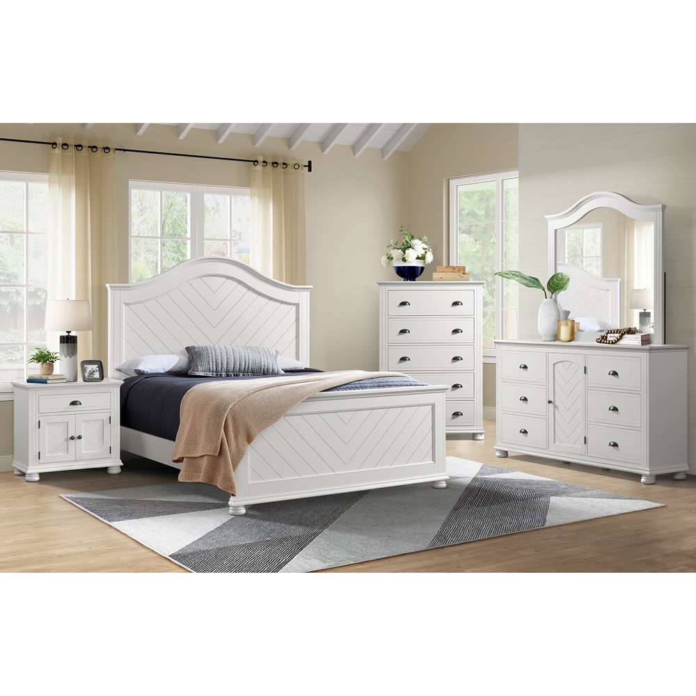 Picket House Furnishings - Conaughey Full Panel Bed in White - B-9340-7-FB veiw 2