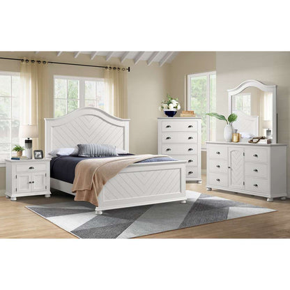 Picket House Furnishings - Conaughey Full Panel Bed in White - B-9340-7-FB veiw 2