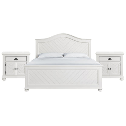 Picket House Furnishings - Conaughey King 3PC Bedroom Set in White - B-9340-7-KB-NS2 view 1