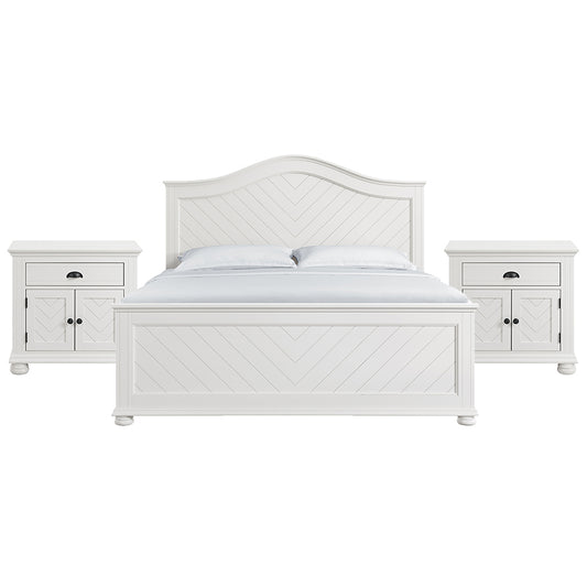 Picket House Furnishings - Conaughey King 3PC Bedroom Set in White - B-9340-7-KB-NS2 view 1