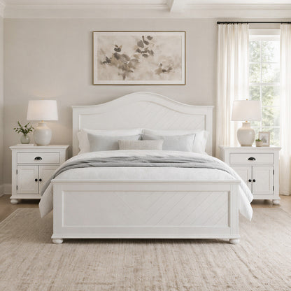 Picket House Furnishings - Conaughey King 3PC Bedroom Set in White - B-9340-7-KB-NS2 view 3