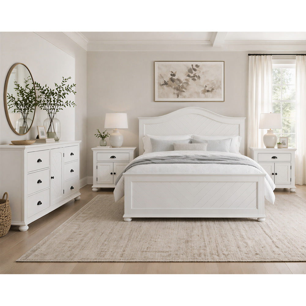 Picket House Furnishings - Conaughey King 4PC Bedroom Set in White - B-9340-7-KB-NSDR view 3