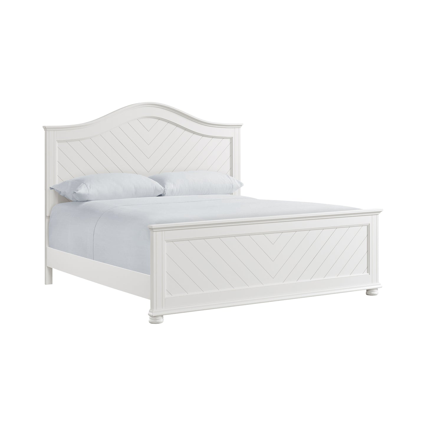 Picket House Furnishings - Conaughey King 4PC Bedroom Set in White - B-9340-7-KB-NSDR view 4