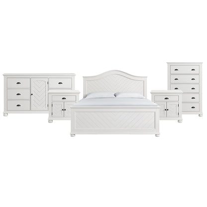 Picket House Furnishings - Conaughey King 5PC Bedroom Set in White - B-9340-7-KB-NSDRC view 1