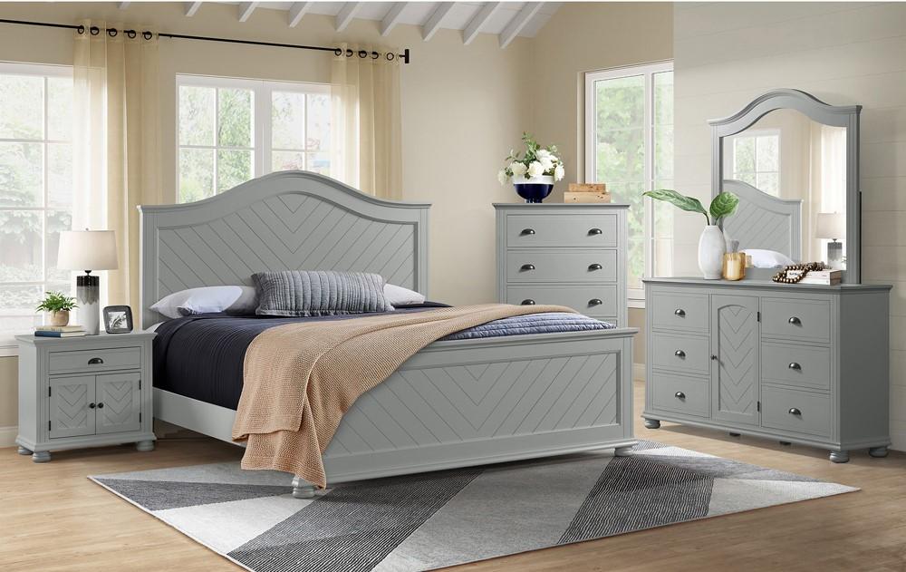 Picket House Furnishings -  Conaughey King Panel Bed in Grey - B-9340-3-KB veiw 3