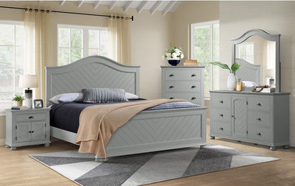 Picket House Furnishings -  Conaughey King Panel Bed in Grey - B-9340-3-KB veiw 3