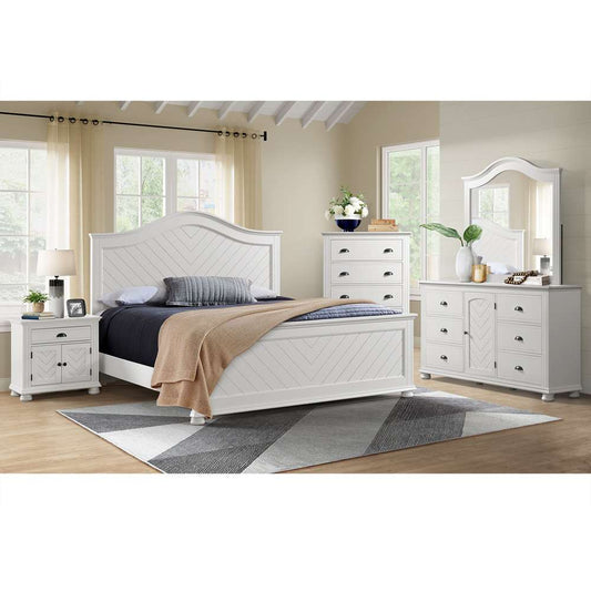 Picket House Furnishings - Conaughey King Panel Bed in White - B-9340-7-KB veiw 2