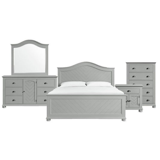Picket House Furnishings -  Conaughey Panel 5PC Bedroom Set in Grey - B-9340-3-KB-5PC veiw 1