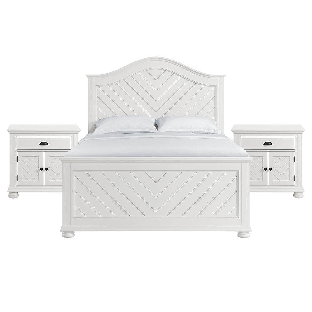 Picket House Furnishings - Conaughey Queen 3PC Bedroom Set in White - B-9340-7-QB-NS2 view 1