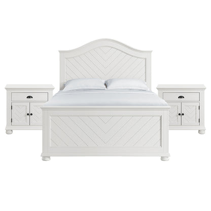 Picket House Furnishings - Conaughey Queen 3PC Bedroom Set in White - B-9340-7-QB-NS2 view 1