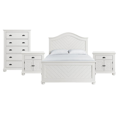 Picket House Furnishings - Conaughey Queen 4PC Bedroom Set in White - B-9340-7-QB-NSCH view 1