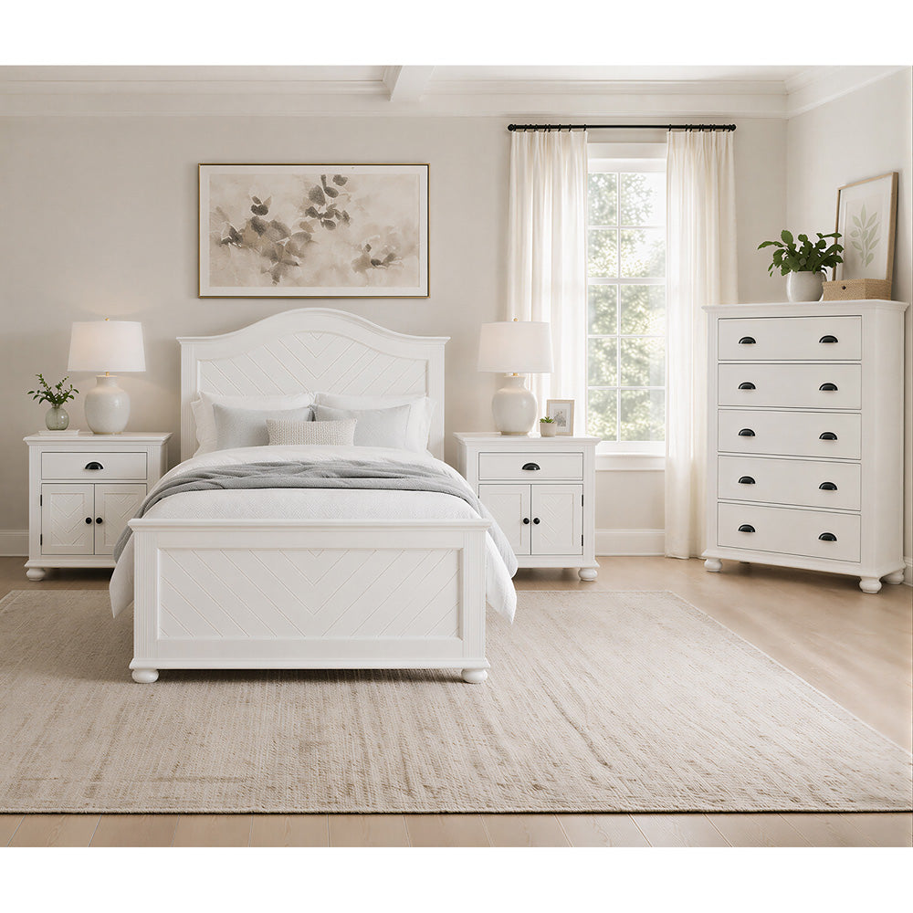 Picket House Furnishings - Conaughey Queen 4PC Bedroom Set in White - B-9340-7-QB-NSCH view 3