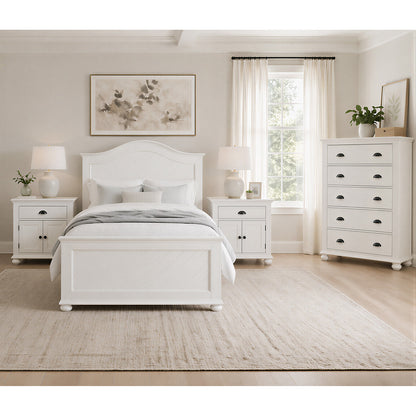 Picket House Furnishings - Conaughey Queen 4PC Bedroom Set in White - B-9340-7-QB-NSCH view 3