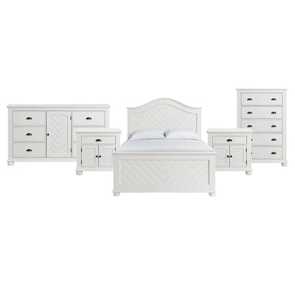 Picket House Furnishings - Conaughey Queen 5PC Bedroom Set in White - B-9340-7-QB-NSDRC view 1
