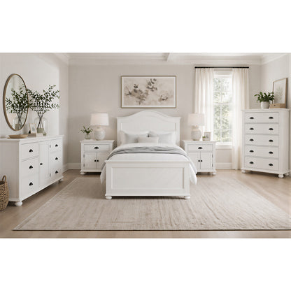 Picket House Furnishings - Conaughey Queen 5PC Bedroom Set in White - B-9340-7-QB-NSDRC view 3