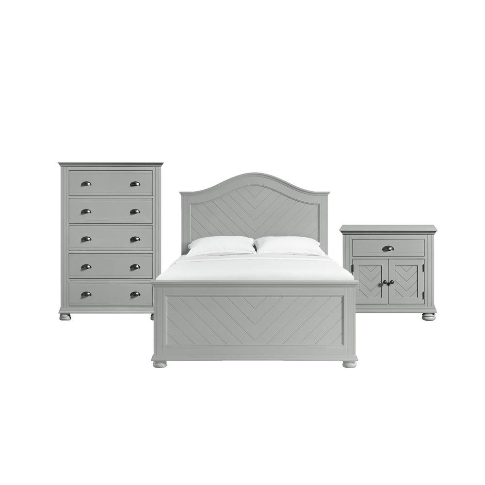 Picket House Furnishings -  Conaughey Queen Panel 3PC Bedroom Set in Grey - B-9340-3-QB-3PC veiw 1