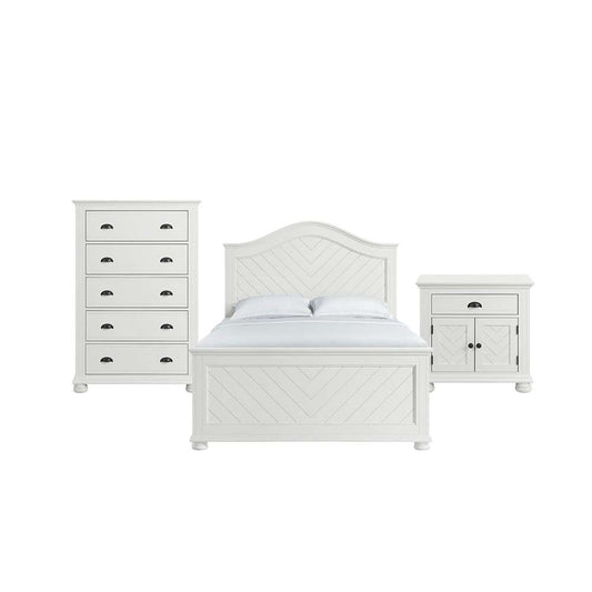 Picket House Furnishings - Conaughey Queen Panel 3PC Bedroom Set in White - B-9340-7-QB-3PC veiw 1