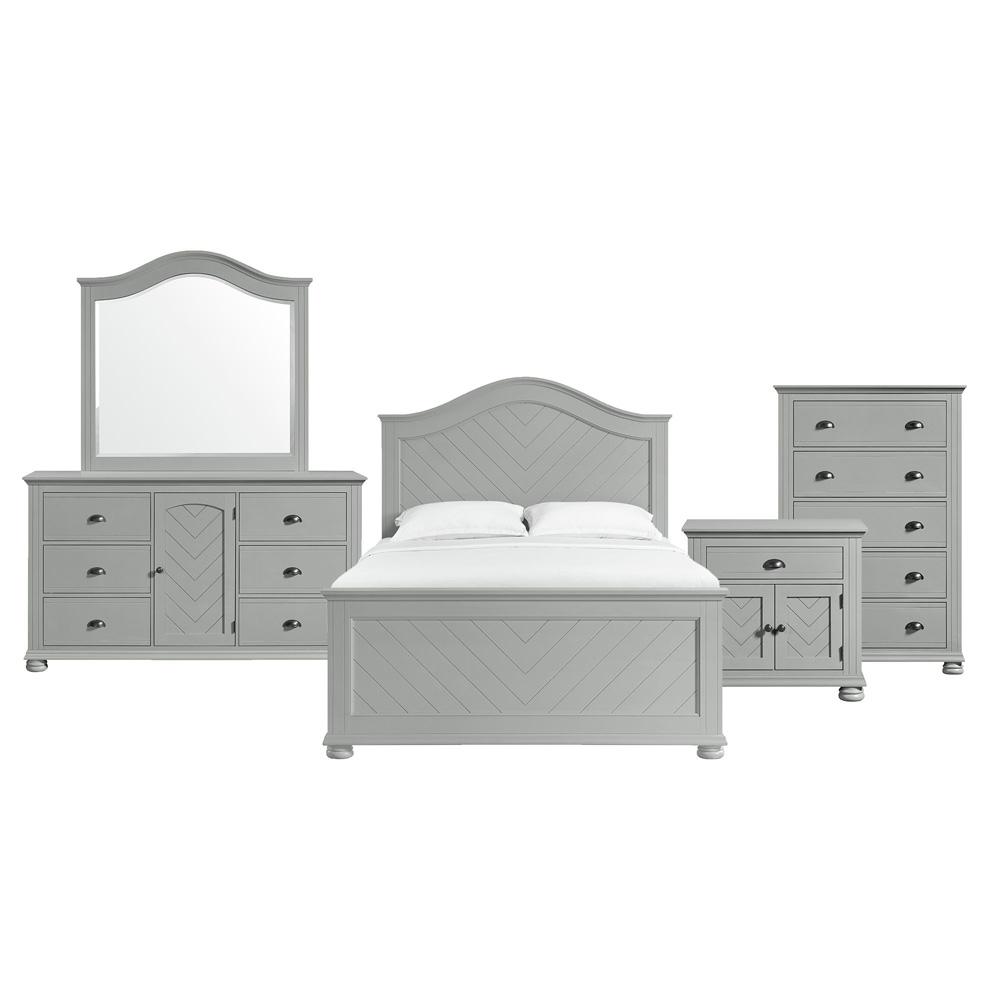 Picket House Furnishings -  Conaughey Queen Panel 5PC Bedroom Set in Grey - B-9340-3-QB-5PC veiw 1