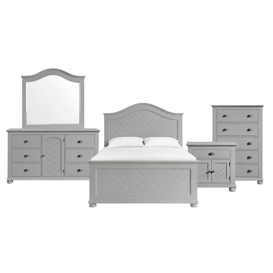 Picket House Furnishings -  Conaughey Queen Panel 5PC Bedroom Set in Grey - B-9340-3-QB-5PC veiw 1