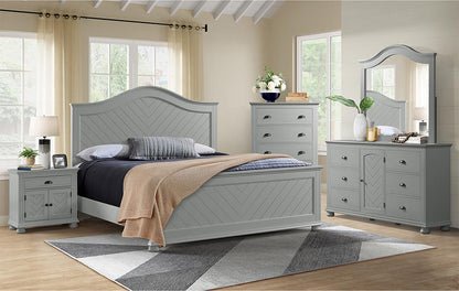 Picket House Furnishings -  Conaughey Queen Panel 5PC Bedroom Set in Grey - B-9340-3-QB-5PC veiw 6