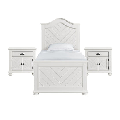 Picket House Furnishings - Conaughey Twin 3PC Bedroom Set in White - B-9340-7-TB-NS2 view 1