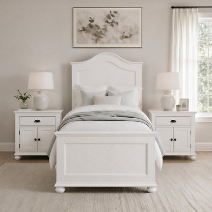 Picket House Furnishings - Conaughey Twin 3PC Bedroom Set in White - B-9340-7-TB-NS2 view 3