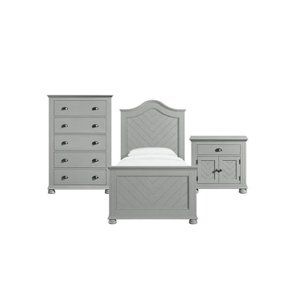 Picket House Furnishings -  Conaughey Twin Panel 3PC Bedroom Set in Grey - B-9340-3-TB-3PC veiw 1