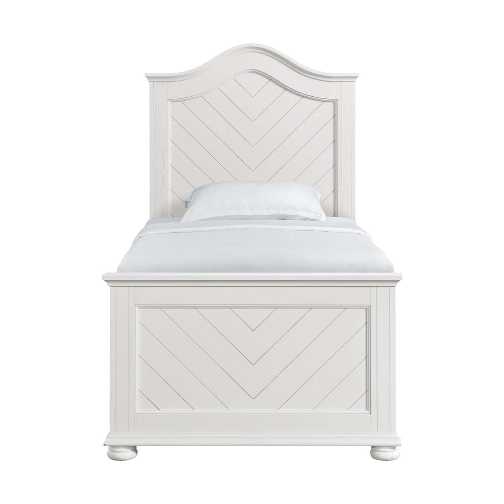 Picket House Furnishings - Conaughey Twin Panel Bed in White - B-9340-7-TB veiw 3