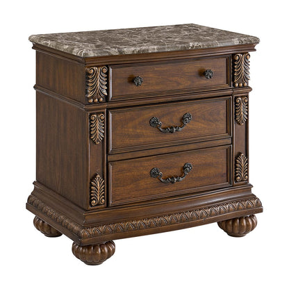 Picket House Furnishings -  Concerto Queen UPH 3PC Bedroom Set with Black PU in Brown - B-18710-5-QB-3PC view 4