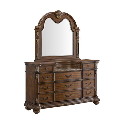 Picket House Furnishings -  Concerto Queen UPH 5PC Bedroom Set with Black PU in Brown - B-18710-5-QB-5PC view 3