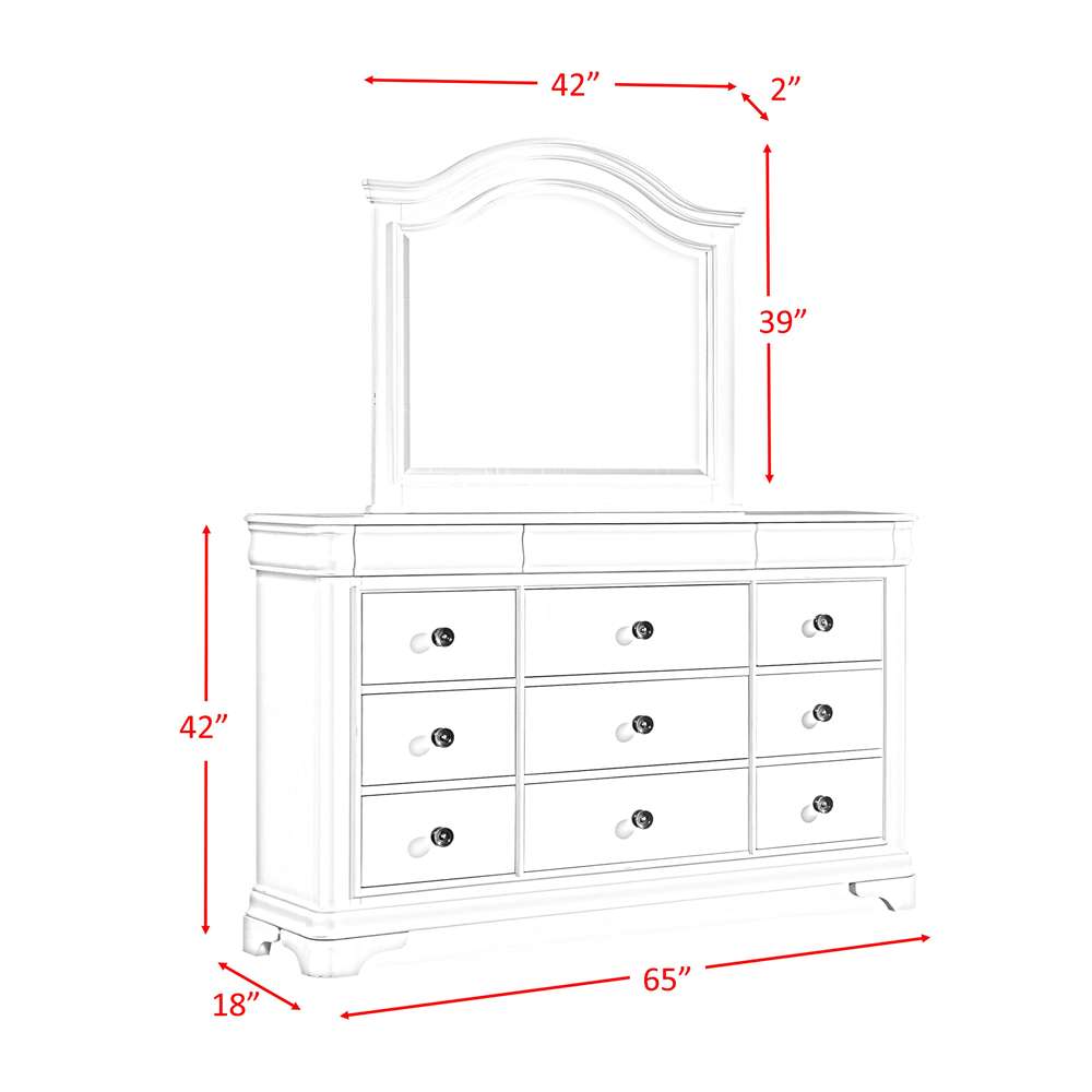 Picket House Furnishings - Conley Cherry Dresser & Mirror Set - CM750DRMR veiw 6