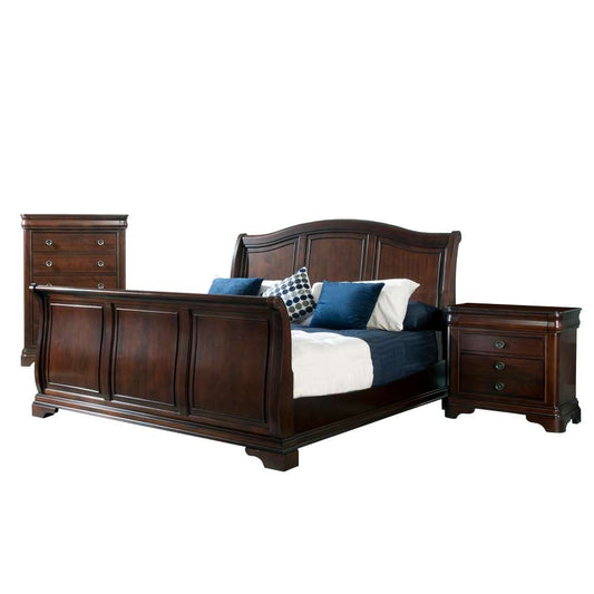 Picket House Furnishings - Conley Cherry King Sleigh 3PC Bedroom Set - CM750KSB3PC veiw 1