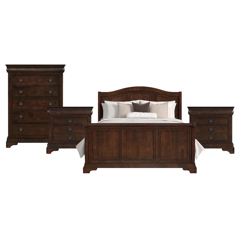 Picket House Furnishings - Conley Cherry King Sleigh 4PC Bedroom Set - CM750KSBNSCH view 1